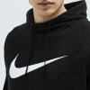 Bluza Nike męska kangurka czarna z nadrukiem Dri-Fit